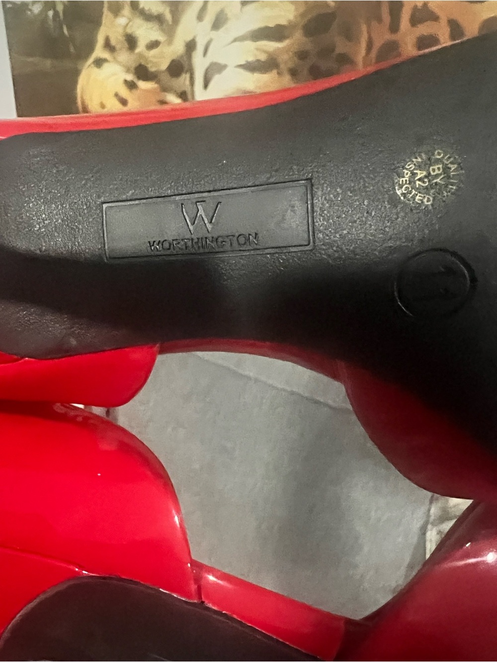 Worthington Red Patent Pointed-Toe Pumps - Picture 3 of 3